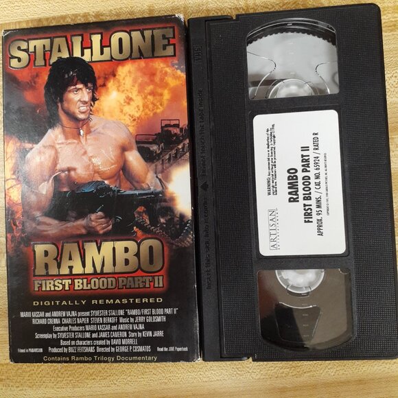 Rambo First Blood Part 2 VHS 1985 Stallone George Cosmatos Action Cult Artisan - Picture 8 of 10